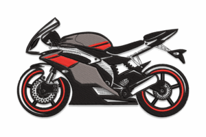 Sport Bike Motorcycle Embroidery Design