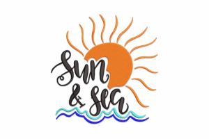 Summer Vibes Watermelon Rainbow Machine Embroidery Design