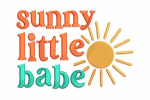Sunny Little Babe Embroidery Design