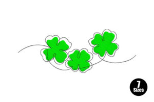 Three Clover Swirl Embroidery Design