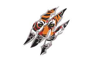 Tiger Claw Embroidery Design