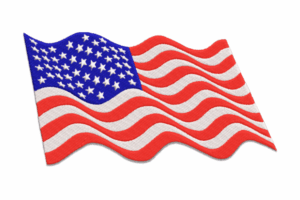 USA Flag Patch Embroidery Design