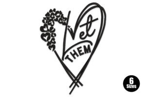 Vet Them Heart Embroidery Design