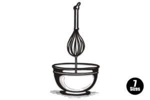 Whisk and Mixing Bowl Embroidery Design