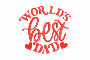 World's Best Dad Embroidery Design