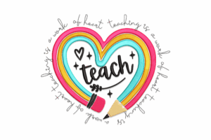 Teach Love Inspire Embroidery Design
