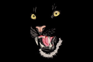 Angry Panther Face Embroidery Design