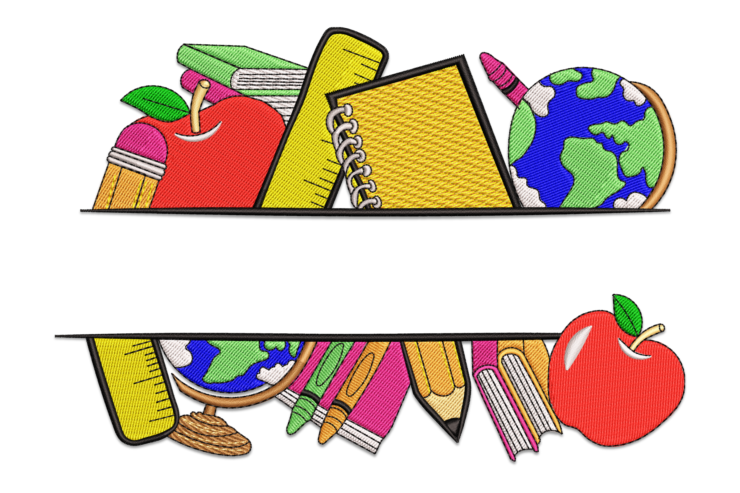 Back to School Embroidery Design