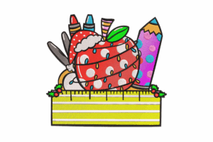 Back to School with Christmas Touch Embroidery Design