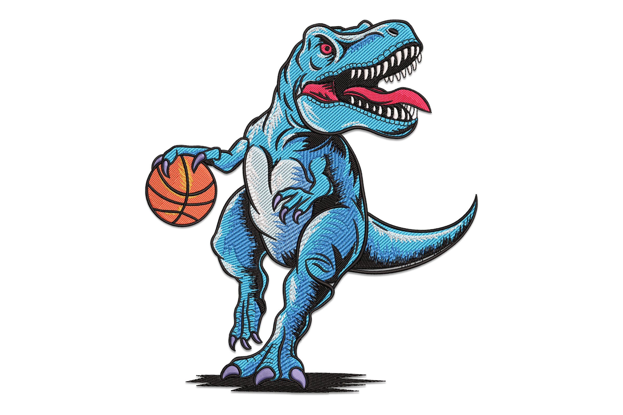 Basketball T-Rex Embroidery Design