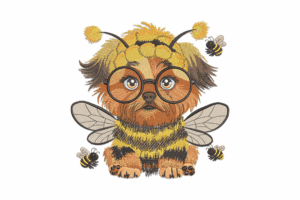 Bee Costume Dog Embroidery Design