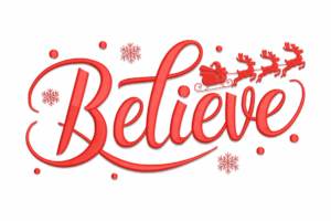 Believe Christmas Machine Embroidery Design