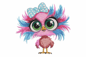 Big Eyed Owl Machine Embroidery Design