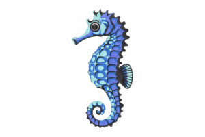 Blue Seahorse Embroidery Design
