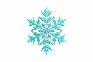 Blue Snowflake Embroidery Design