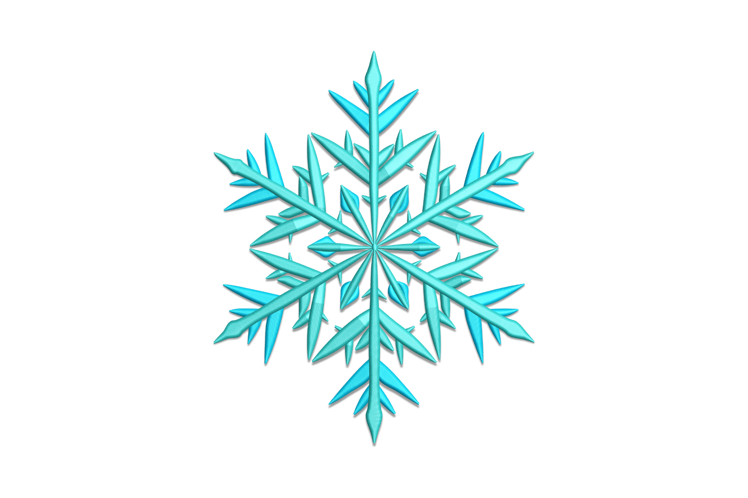 Blue Snowflake Embroidery Design
