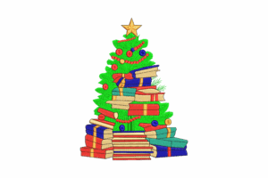 Book Christmas Tree Machine Embroidery Design