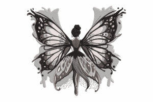 Butterfly Fairy Embroidery Design
