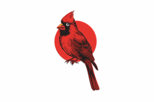 Cardinal Bird Embroidery Design