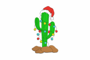 Christmas Cactus Embroidery Design
