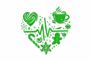 Christmas Heartbeat Machine Embroidery Design