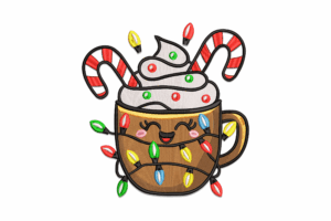Christmas Hot Cocoa Embroidery Design