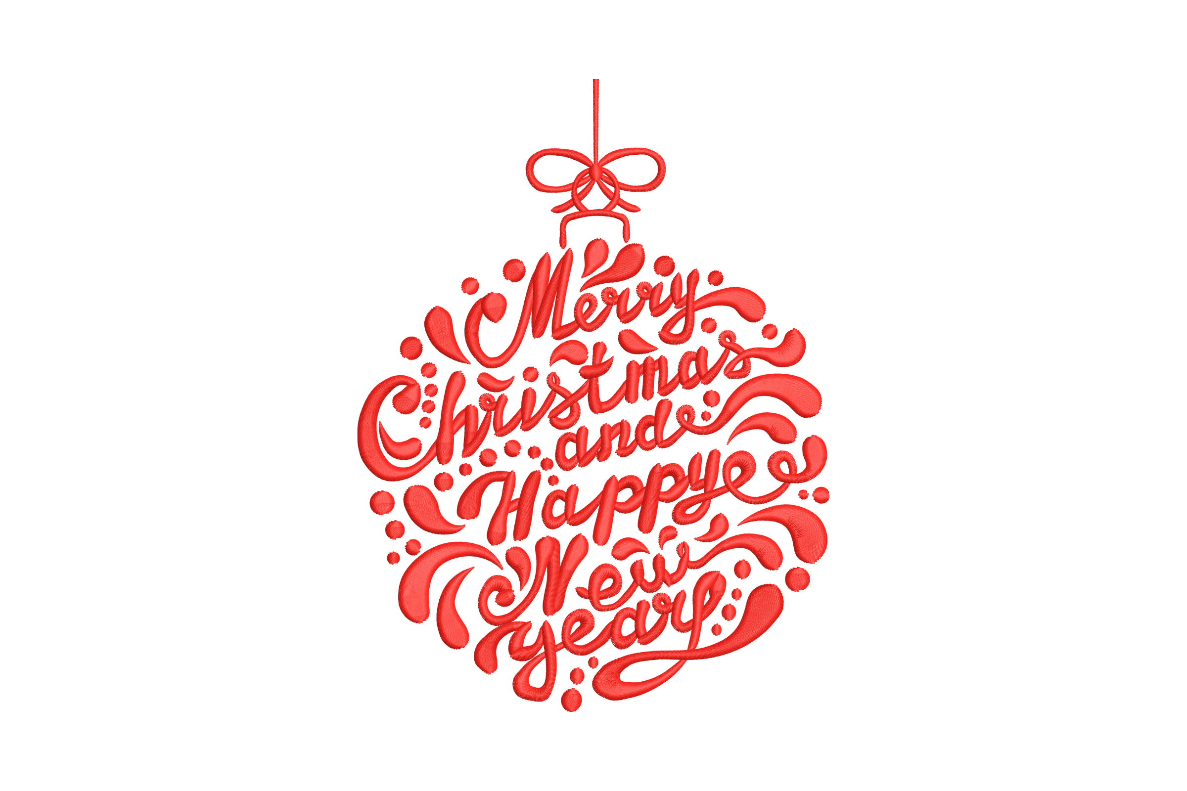 Christmas & New Year Ornament Embroidery Design
