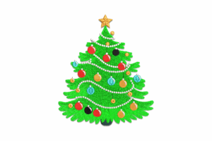 Christmas Ornament Tree Embroidery Design