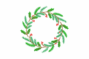 Christmas Wreath Embroidery Design
