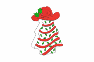 Cowboy Christmas Tree Embroidery Design