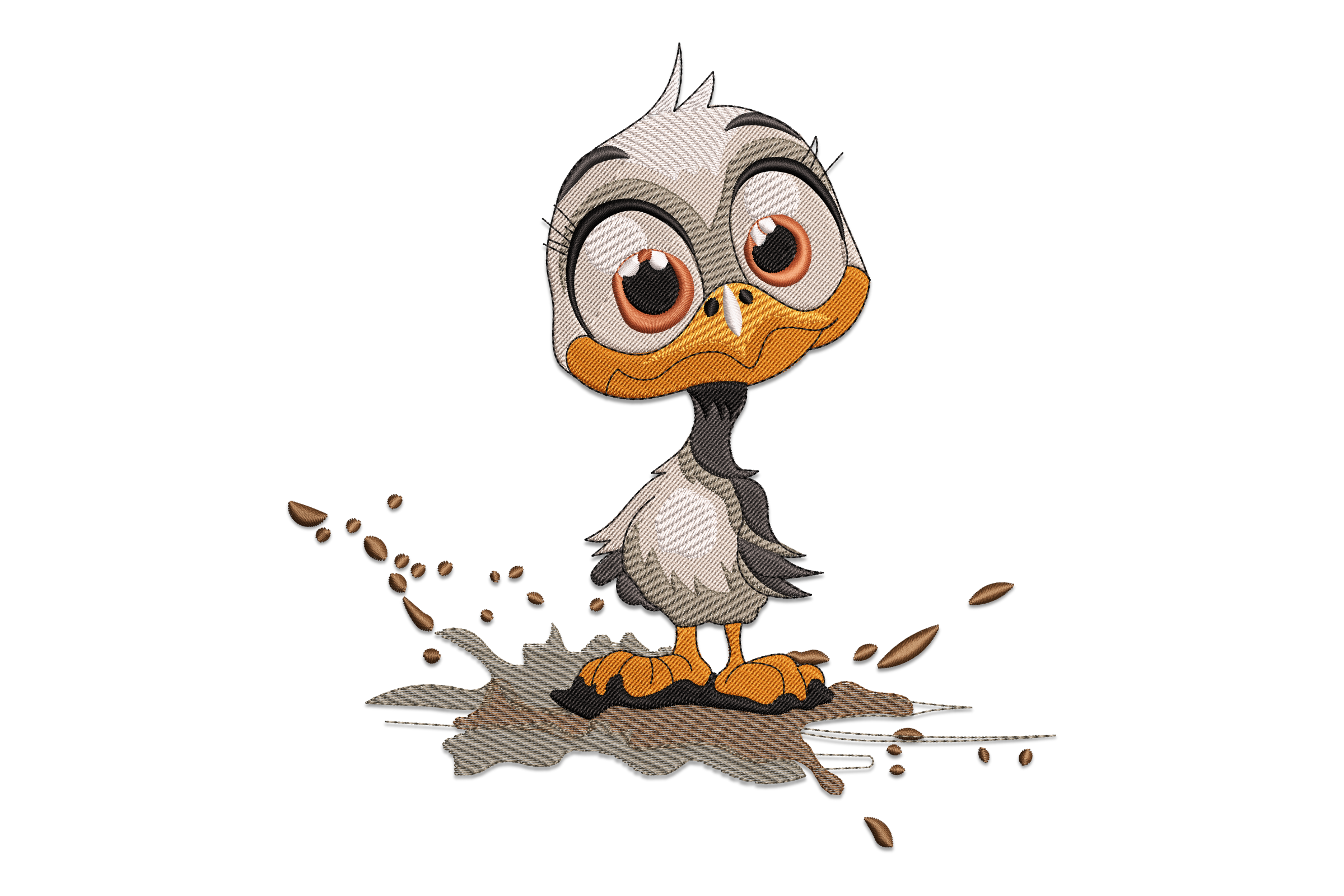 Cute Baby Bird Embroidery Design