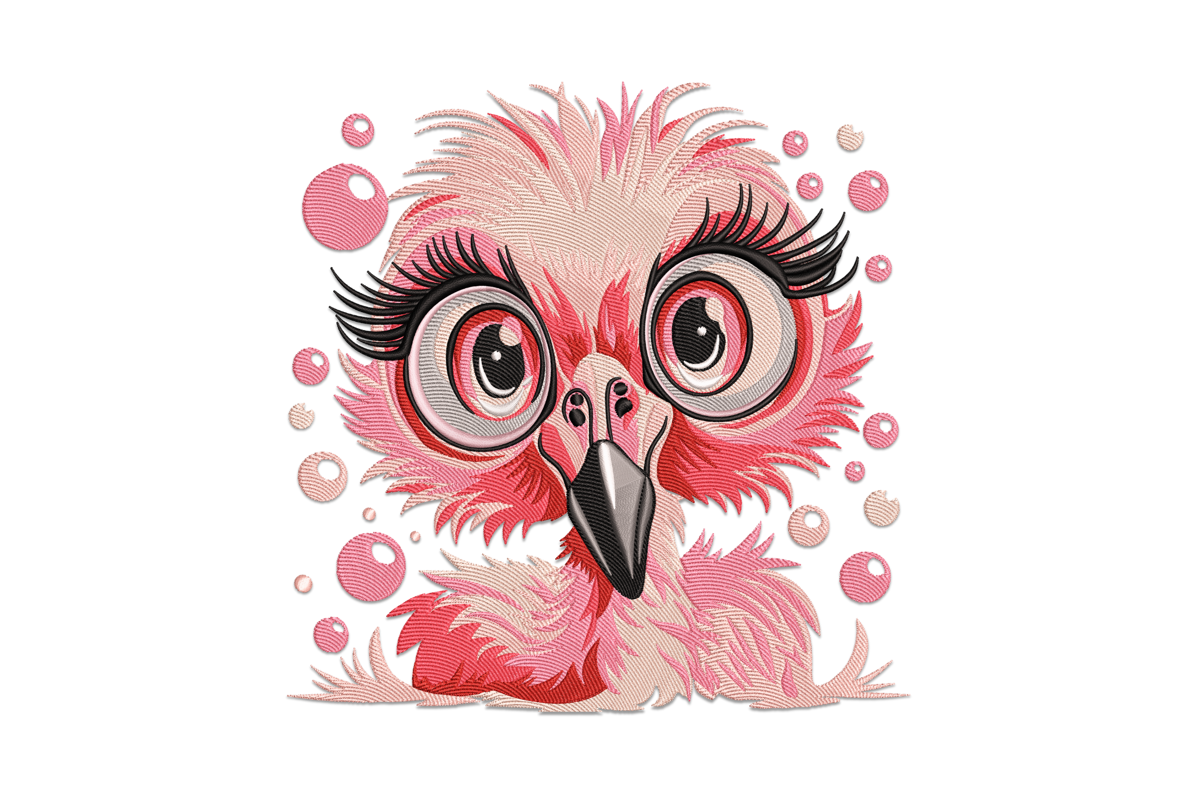 Cute Flamingo Embroidery Design