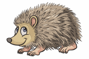 Cute Hedgehog Embroidery Design