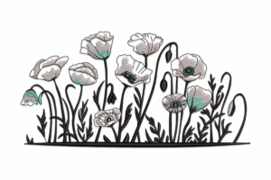 Delicate Poppy Flower Embroidery Design