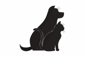Dog and Cat Silhouette Embroidery Design
