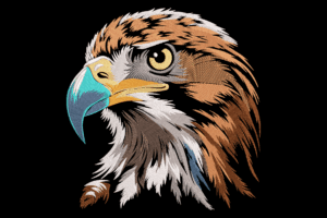 Eagle Head Embroidery Design
