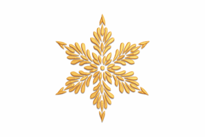 Elegant Snowflake Burst Embroidery Design