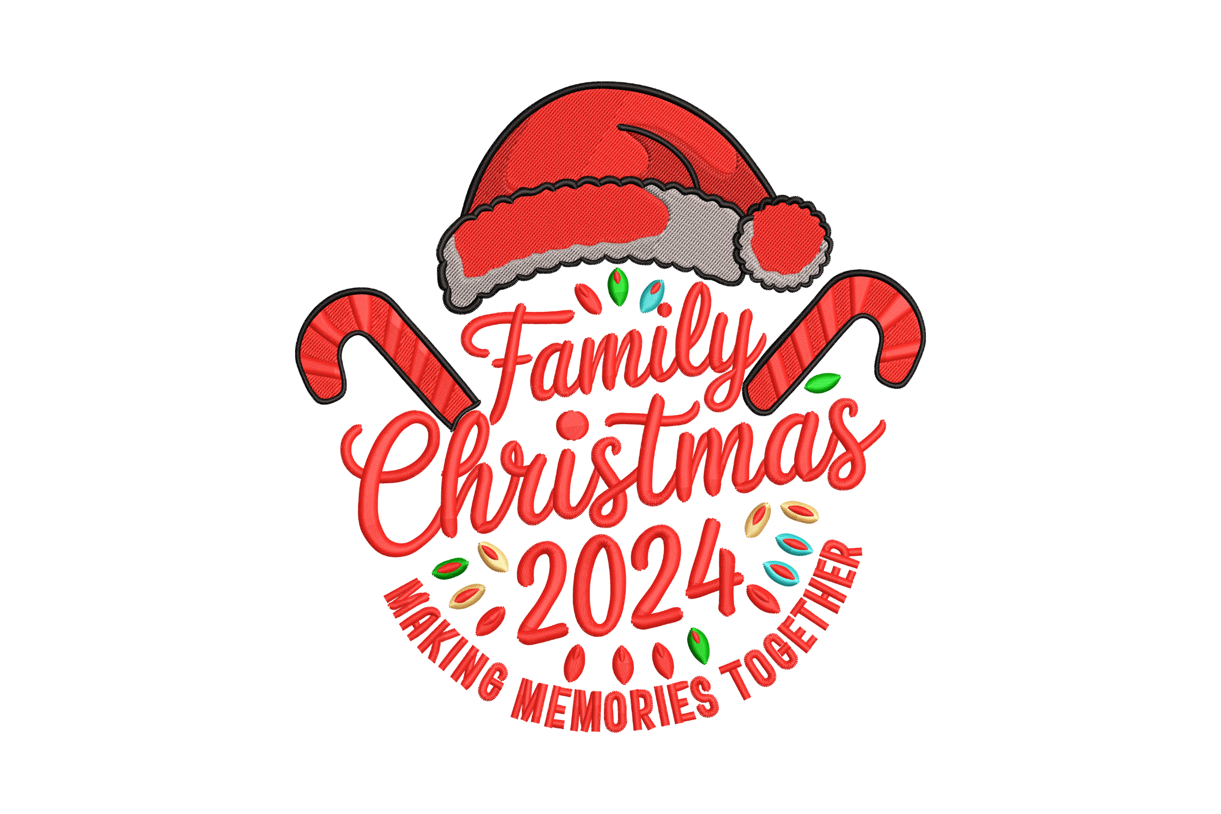Family Christmas 2024 Machine Embroidery Design