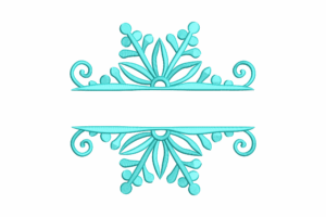 Floral Divider Ornament Embroidery Design