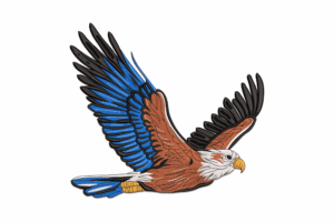 Flying Eagle Embroidery Design