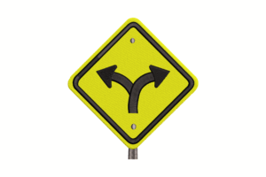 Fork in the Road Sign Embroidery Design