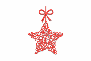 Believe Star Ornament Embroidery Design