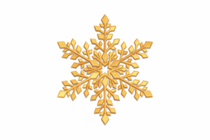 Geometric Snowflake Embroidery Design