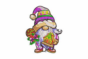 Gingerbread Gnome Embroidery Design