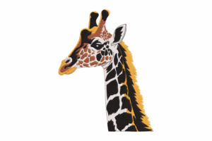 Giraffe Head Machine Embroidery Design