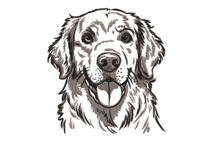 Golden Retriever Embroidery Design