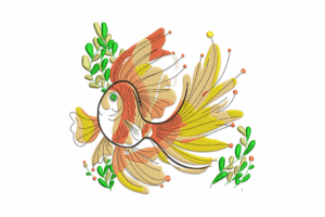 Goldfish Machine Embroidery Design