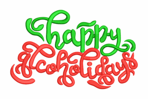 Happy Alcoholidays Embroidery Design