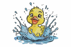 Happy Duckling Machine Embroidery Design