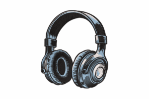 Headphones Embroidery Design